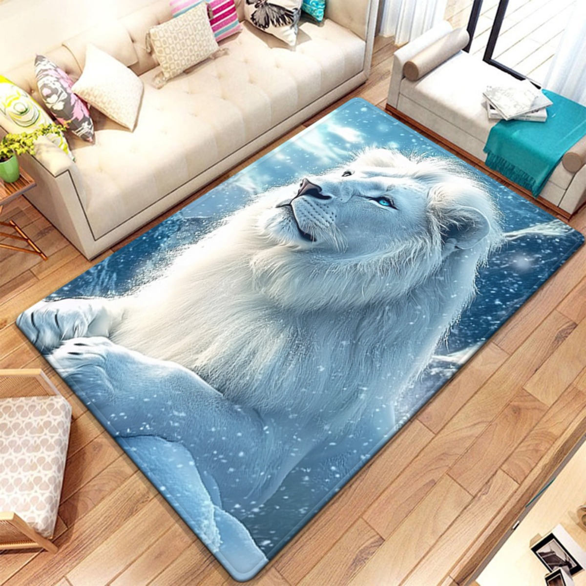 Printed Rug Abstract - Tappeto di Lusso con Stampa Astratta